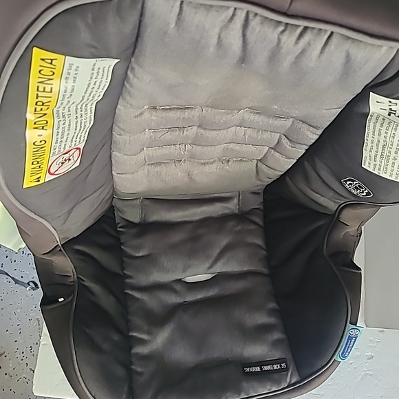 Graco Snugride Snuglock 35 Click Connect Fabric Seat Cover Padding Cushion Gray - Picture 6 of 12